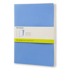 몰스킨 볼란트 저널 플레인 엑스라지 소프트 노트, Powder Blue + Royal Blue, 1개