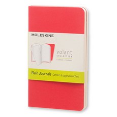 몰스킨 볼란트 저널 플레인 엑스스몰 소프트 노트, Geranium Red + Scarlet Red, 1개
