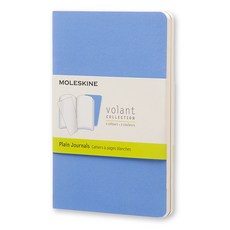 몰스킨 볼란트 저널 플레인 포켓 소프트 노트, Powder Blue + Royal Blue, 1개