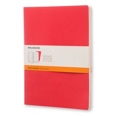 몰스킨 볼란트 저널 룰드 엑스라지 소프트 노트, Geranium Red + Scarlet Red, 1개