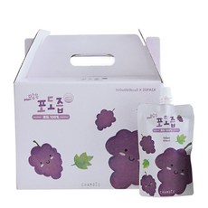 참들식품 맘쏙 포도즙, 100ml, 20개입