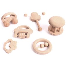 브레인숲 영유아 에코 원목 악기 완구 6종 세트, 혼합 색상, 1개