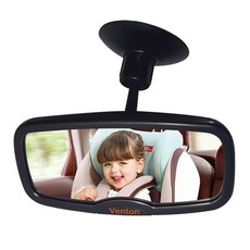 Venton 2合1汽車後視鏡, 黑色, 1入