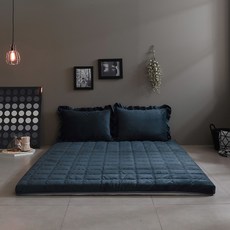 더코이즈 말레이시아 천연 라텍스 매트리스 SS, 차콜그레이, 5cm