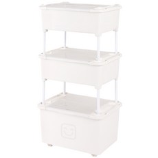 Living Smile 3層尿布收納盒, 象牙白, 1組