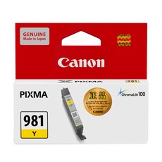 Canon 佳能 原廠墨水 標準容量 CLI-981, 黃色, 1個