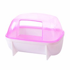 바이셀 햄스터 모래욕조 + 화장실 A타입 대형, 핑크, 1개