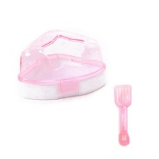 바이셀 햄스터 화장실 + 스쿱 별, 핑크, 1개