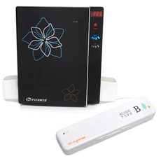 Dr.CLEANER 家用牙刷清潔器+血型圖案攜帶式牙刷清潔器, 黑色，B 型, 家用 (BIO-103)、便攜式 (BIO-201)