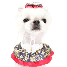 ITS DOG 寵物金花雨韓服斗篷, 粉紅色, 1個