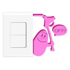 Kuu 內部三維點開關貼紙S33, 粉色的