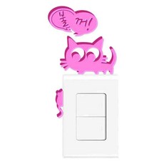 Kuu 內部三維點開關貼紙S26, 粉色的