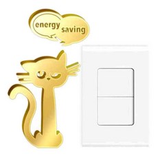 酷 壓克力室內裝飾立體開關貼 S38, 金鏡