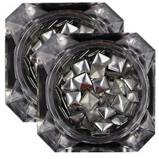 메탈 네일파츠 스퀘어 4mm, 실버, 2개