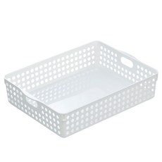 이노마타 스톡 다용도 정리 바스켓 4573 B5, 화이트, 1개