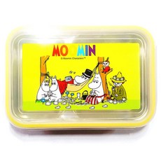 무민 락2칸 간식 식판, 혼합 색상, 몸체 + 뚜껑, 1개