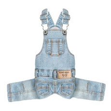 PUPPY ANGEL GEOLGINE牛仔吊帶褲造型狗狗衣 PA-OR207, 680藍