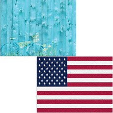 印尼 Bella 矽膠餐墊 美國國旗 + 自行車, 混合顏色, 385 x 285 mm, 2個