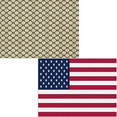 Bellamusic 矽膠餐墊 美國國旗 + 洋蔥剖面圖案, 混合顏色, 385 x 285 mm, 1個