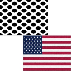 印尼 Bella 矽膠餐墊 美國國旗 + 圓點, 混合顏色, 385 x 285 mm, 2個