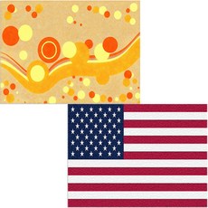Bellamusic 矽膠餐墊 美國國旗 + 風, 385 x 285 mm, 混合顏色, 2個