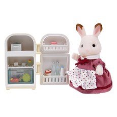 EPOCH Sylvanian Families 森林家族 公仔 5014 巧克力兔媽媽與冰箱 2202, 1套
