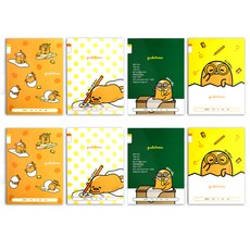 구데타마 초등 3-6 신학기 무제 제본 노트, 혼합 색상, 8권