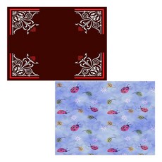 印尼 Bella 矽膠餐墊 瓢蟲 + 康乃馨, 4, 385 x 285 mm, 2個