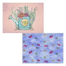 Bellamusic 矽膠餐墊 瓢蟲 + 花盆, 01, 385 x 285 mm, 1個