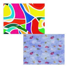 印尼 Bella 矽膠餐墊 瓢蟲 + 斑點, 混合顏色, 385 x 285 mm, 2個