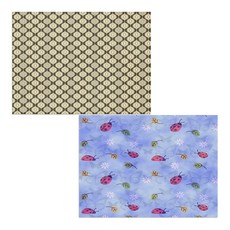 印尼 Bella 矽膠餐墊 瓢蟲 + 洋蔥切面圖案, 混合顏色, 385 x 285 mm, 2個