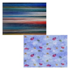 印尼 Bella 矽膠餐墊 瓢蟲 + 粉彩, 混合顏色, 385 x 285 mm, 2個