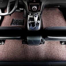 SOONSOO 線圈加厚型汽車腳踏墊, 起亞 All New Sorento (2014年 ~ 2017年) (3件組), 巧克力色