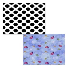 印尼 Bella 矽膠餐墊 瓢蟲 + 圓點, 混合顏色, 385 x 285 mm, 2個
