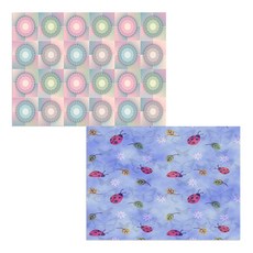 印尼 Bella 矽膠餐墊 瓢蟲 + 幻想, 混合顏色, 385 x 285 mm, 2個