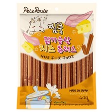 펫츠루트 반려견 찜쿡 츄러스 간식, 혼합맛(닭가슴살/치즈), 400g, 1개