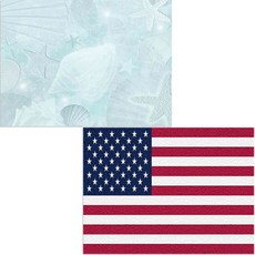 印尼 Bella 矽膠餐墊 美國國旗 + 復古海洋, 混合顏色, 385 x 285 mm, 2個