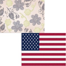 印尼 Bella 矽膠餐墊 美國國旗 + 黑色與綠色, 混合顏色, 385 x 285 mm, 2個