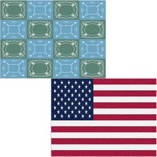 Bellamusic 矽膠餐墊 美國國旗 + 圖案, 385 x 285 mm, 2, 1個