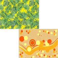 印尼 Bella 矽膠餐墊 風 + 草綠色, 混合顏色, 385 x 285 mm, 2個