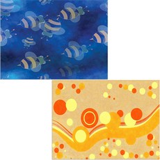 印尼 Bella 矽膠餐墊 風 + 蜜蜂, 混合顏色, 385 x 285 mm, 2個