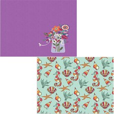 Bellamusic 矽膠餐墊 海底世界 + 玻璃花瓶, 混色, 385 x 285 mm, 1個