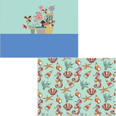 印尼 Bella 矽膠餐墊 海底世界 + 花中貓咪, 385 x 285 mm, 1, 1個