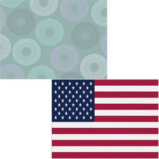 Bellamusic 矽膠餐墊 美國國旗 + 雲朵, 混合顏色, 385 x 285 mm, 1個