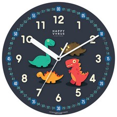 HAPPYVIRUS 어린이 교육용 벽시계, 2061공룡친구들