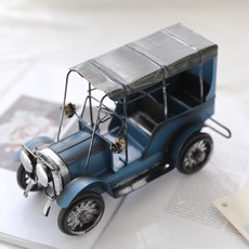 Happy Village 復古汽車層架裝飾品, 藍色