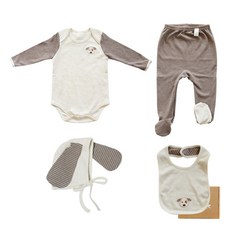 코니베이비 오가닉 강아지 3종 선물세트 + 턱받이 + 선물박스