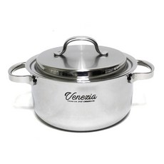 Kitchen-Art IH爐適用Venezia系列5層不鏽鋼附蓋雙耳湯鍋, 單色, 直徑20*高10.5cm, 1個