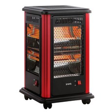 이노크아든 5방향 전기 난로 스토브형, IH-1854KQ, 블랙 + 레드