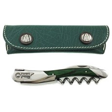 LAGUIOLE 拉吉爾 握柄式多功能開瓶器 綠色+收納皮套, 混色, 1套